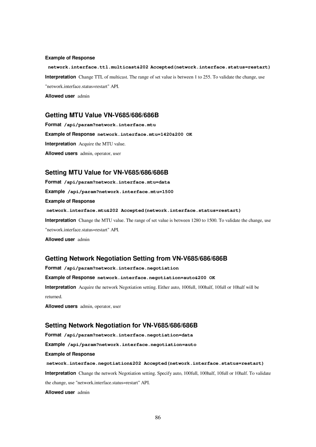 JVC VN-V685U, 686U, 686BU manual Getting MTU Value VN-V685/686/686B, Setting MTU Value for VN-V685/686/686B 