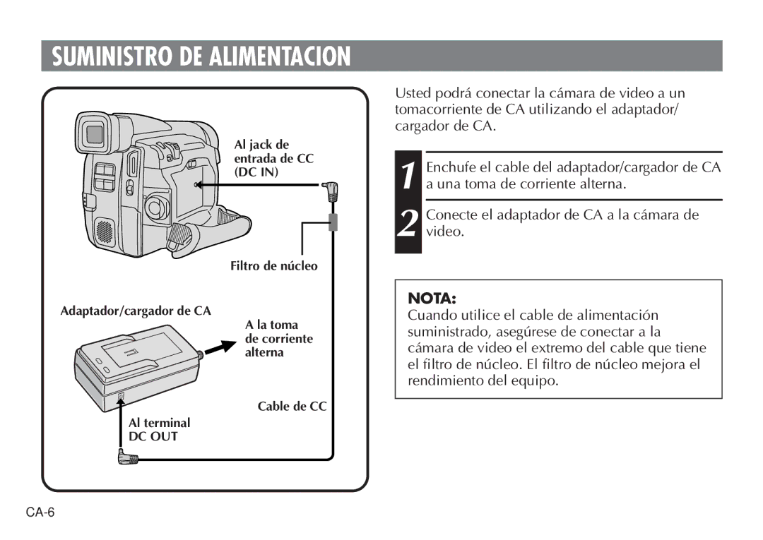 JVC AA-V20EG/EK manual Suministro DE Alimentacion 