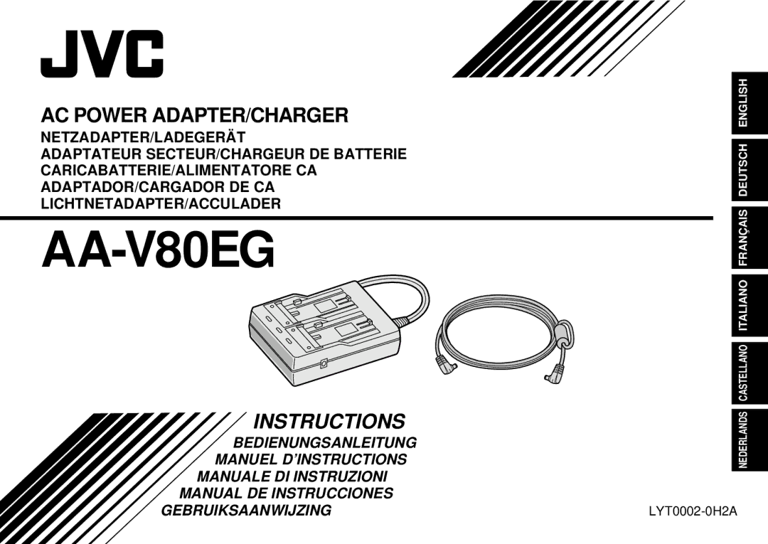 JVC AA-V80EG manual 