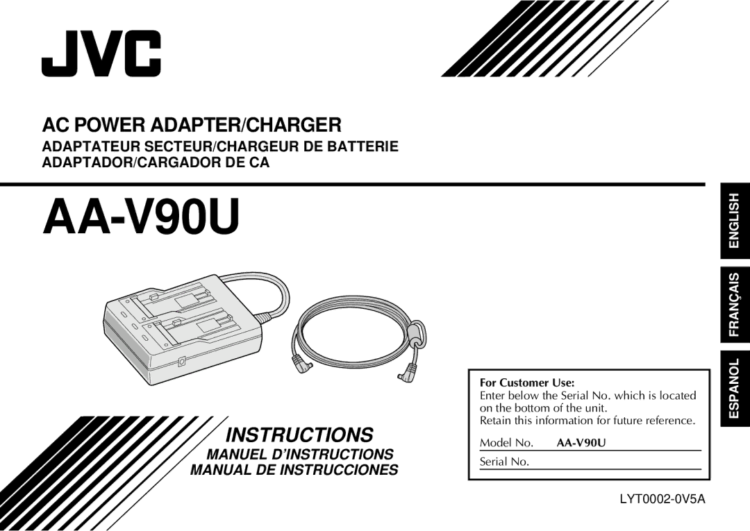 JVC AA-V90U manual 