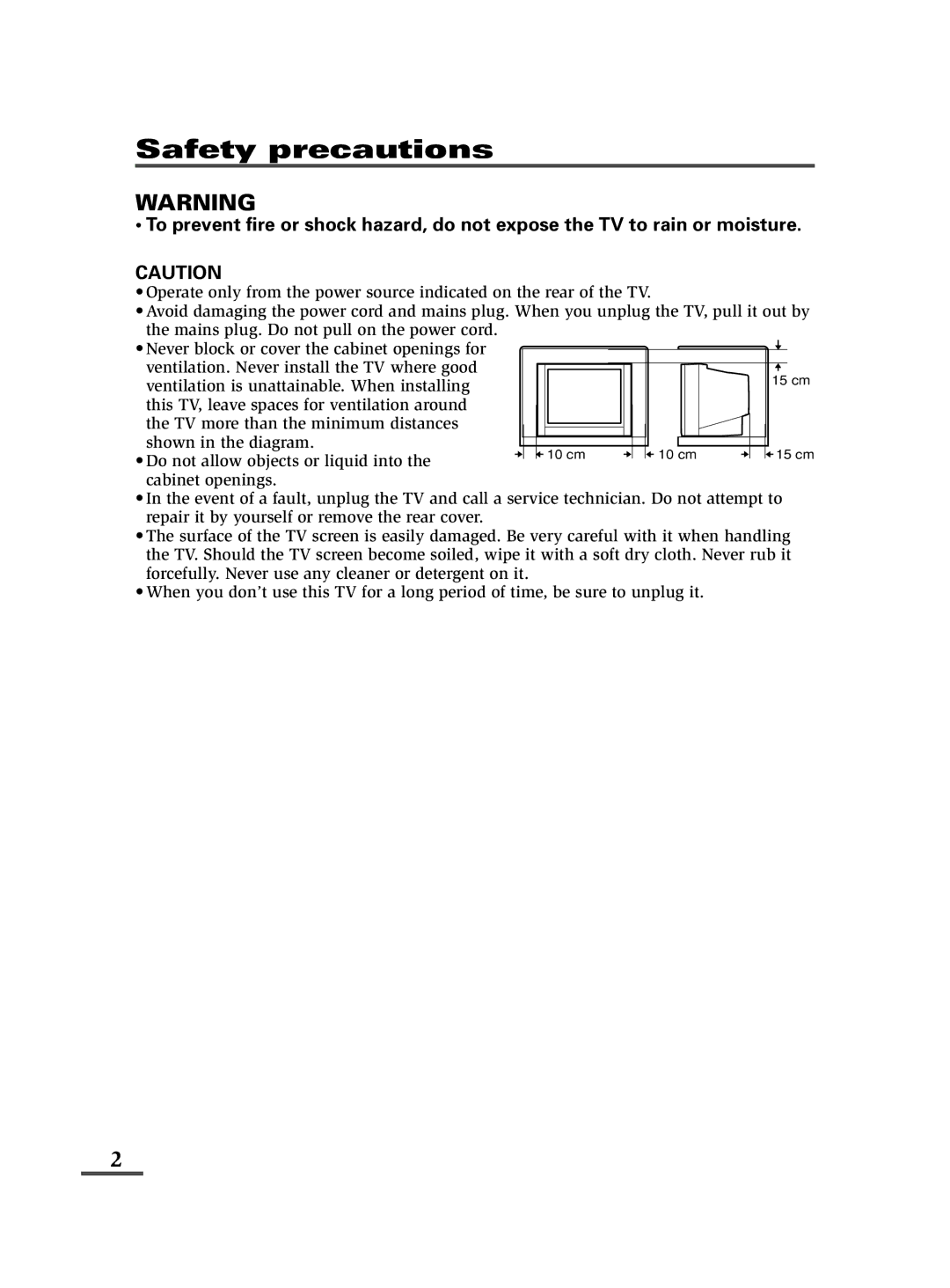 JVC AV-14FMT3, AV-21DMT3, AV-21LMT3 specifications Safety precautions 