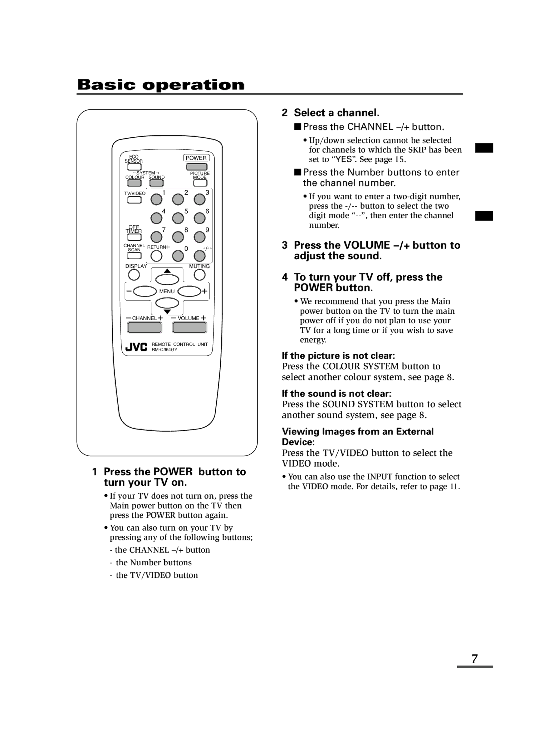 JVC AV-14FMT3, AV-21DMT3, AV-21LMT3 specifications Press the Channel mbutton 