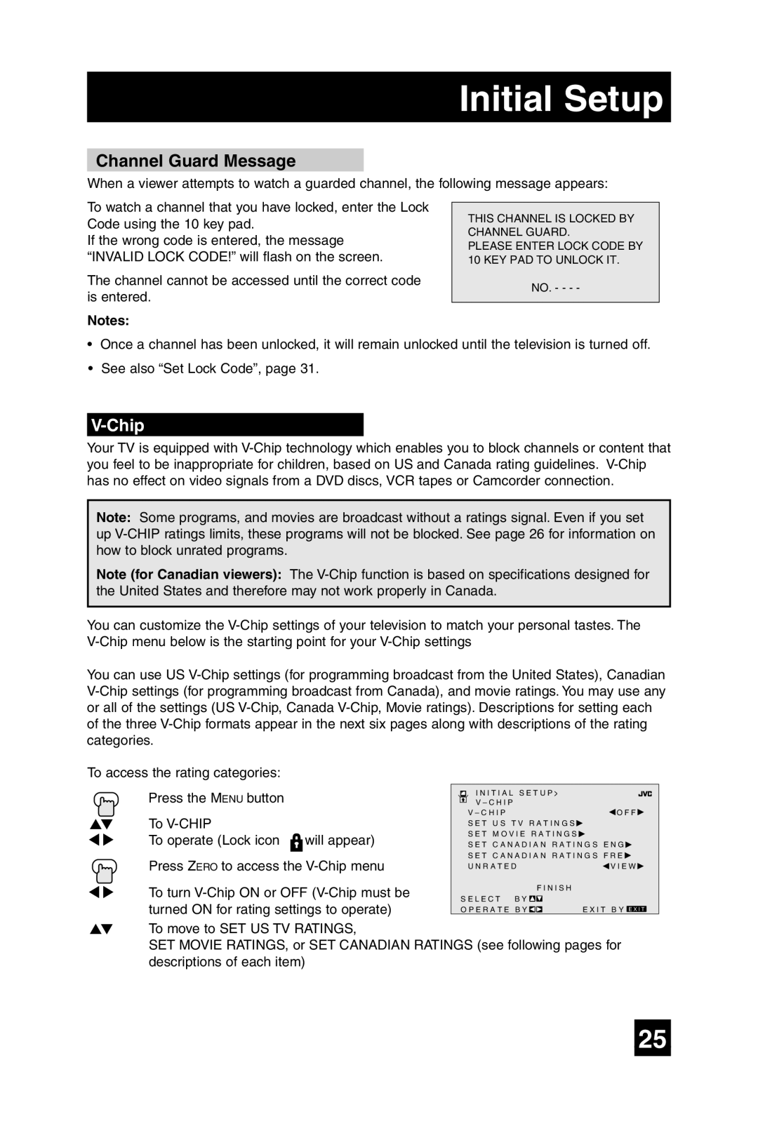 JVC AV-20F475 manual Channel Guard Message, Chip 