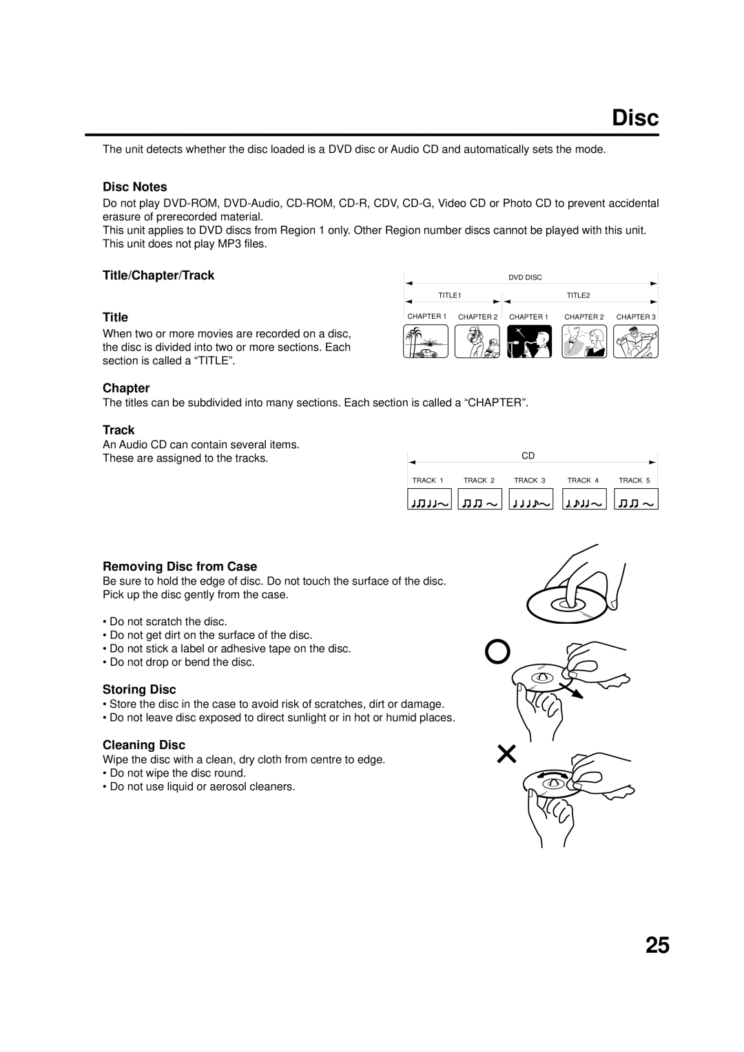 JVC AV-20FD22 manual Disc 