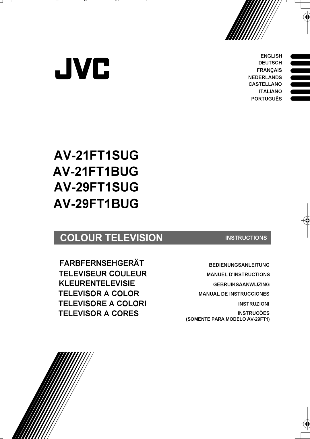 JVC manual AV-21FT1BUG AV-29FT1SUG AV-29FT1BUG 