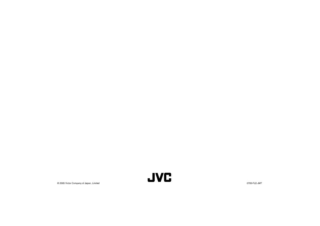 JVC AV-21M535, AV-21M515, AV-21M315, AV-21V315, AV-25M515, AV-25M315 Victor Company of Japan, Limited FLE-JMT 