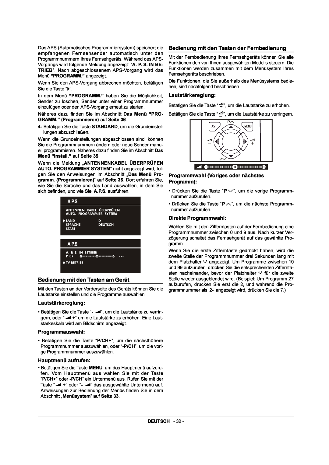 JVC AV-21QS5SN manual Lautstärkereglung, Programmwahl Voriges oder nächstes, Direkte Programmwahl, Programmauswahl 