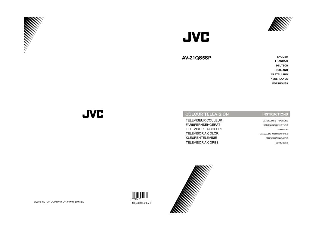 JVC AV-21QS5SP manual 