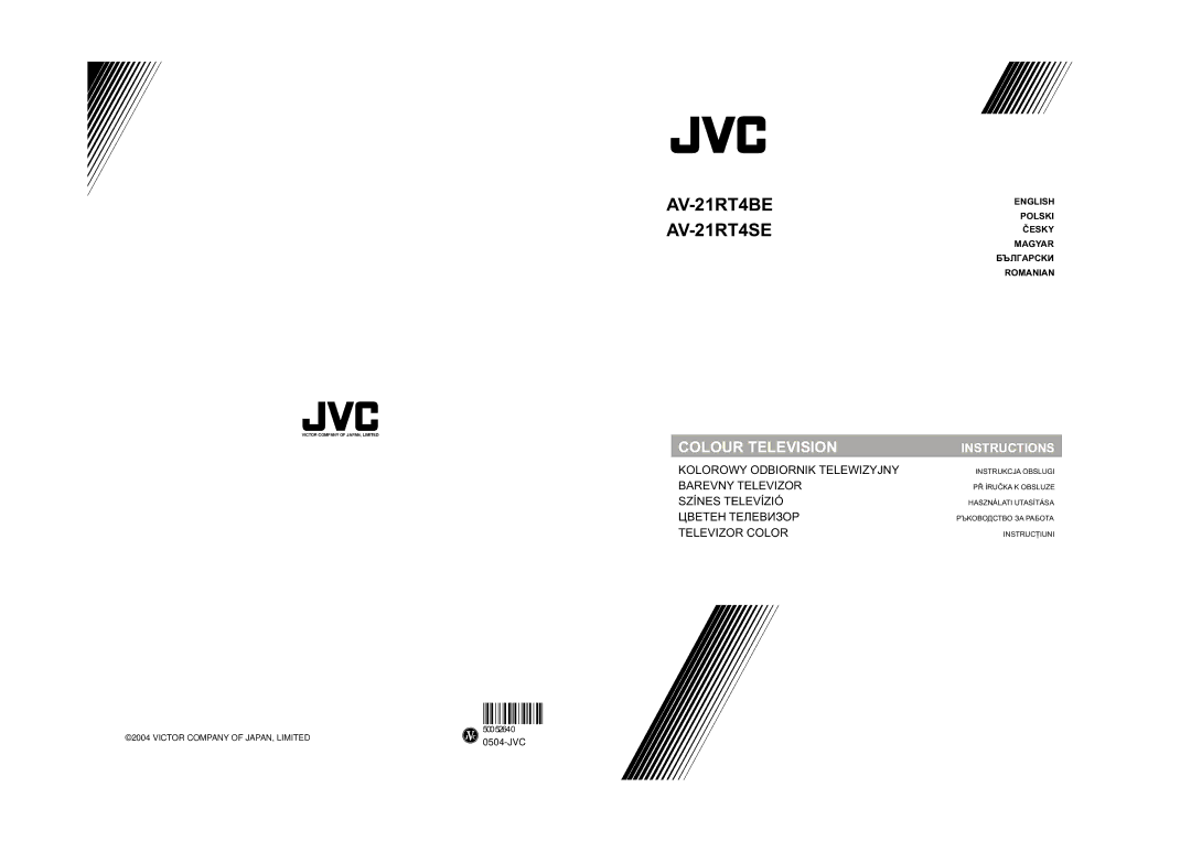 JVC AV-21RT4BE, AV-21RT4SE manual AV-21RT4BE AV-21RT4SE 