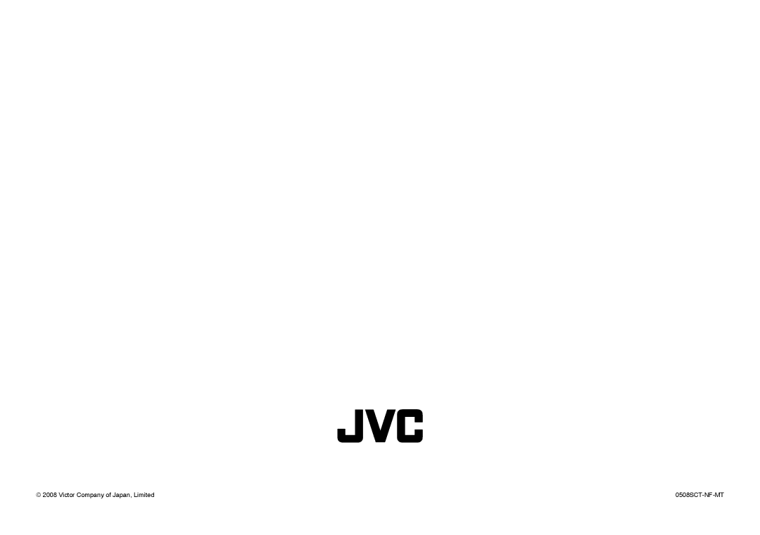 JVC AV-21QX17, AV-21RX18, AV-21RX58, AV-21SX17, AV-21RX78, AV-21SS27, AV-29QS27, AV-29SX77 Victor Company of Japan, Limited 