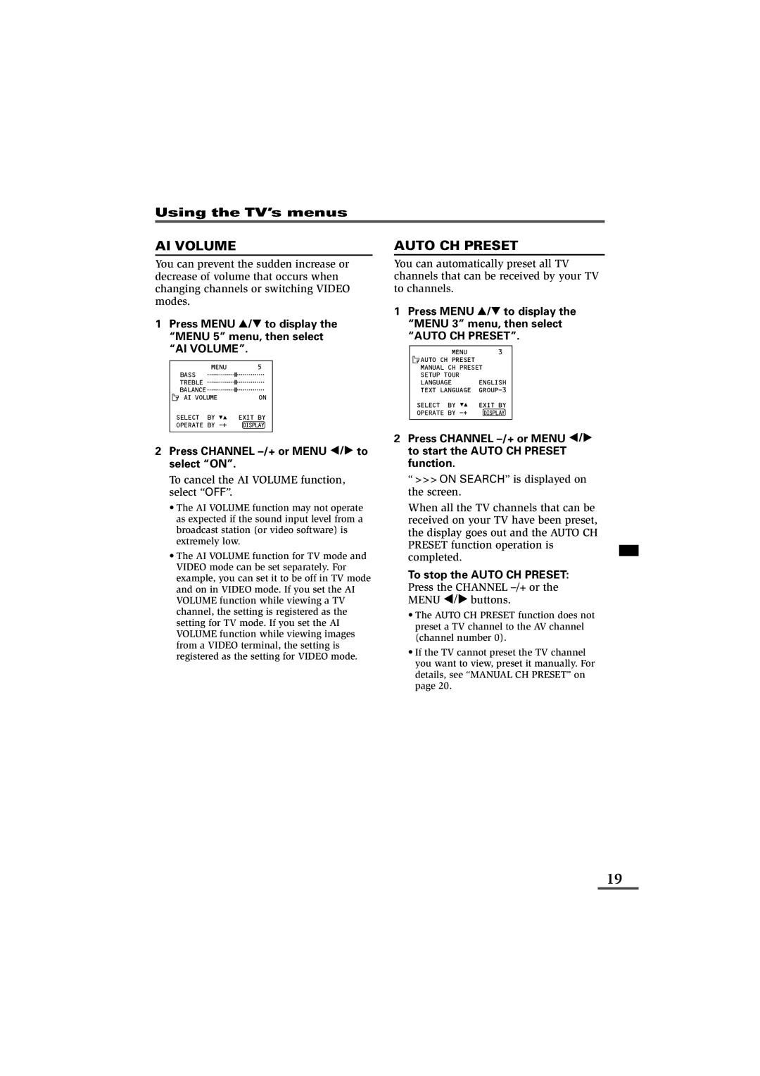 JVC AV-29WX11, AV-21VS21, AV-29VS21, AV-29WS21, AV-29VX71, AV-25VX71, AV-25VS21, AV-21YX11, AV-21WX11, AV-21WS21 AI Volume 