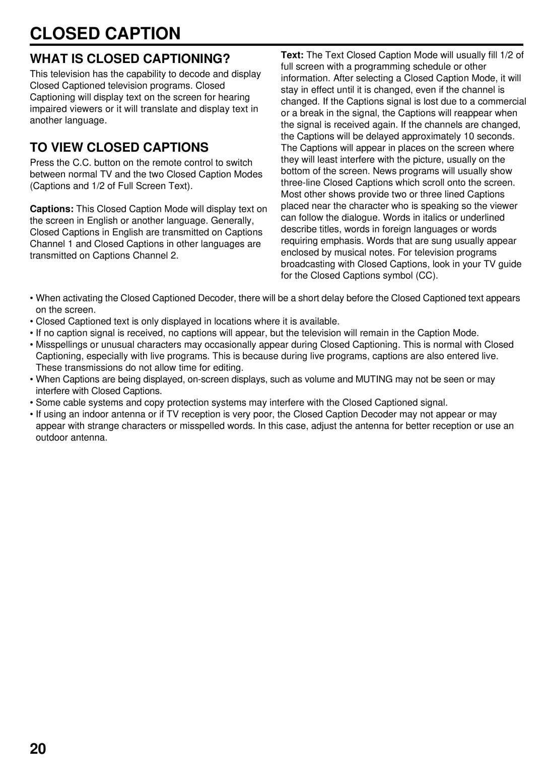 JVC AV 24F702 manual What is Closed CAPTIONING?, To View Closed Captions 