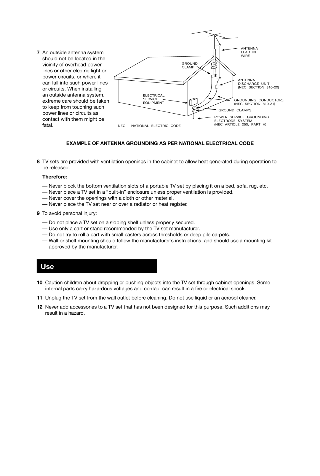 JVC AV-27D304 manual Use, Therefore 