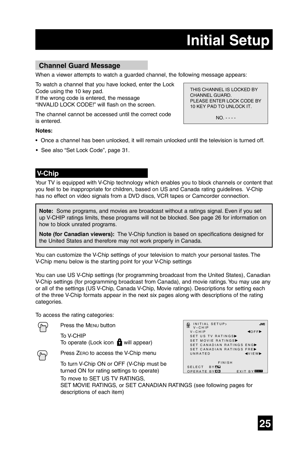 JVC AV 27F485 manual Channel Guard Message, Chip 