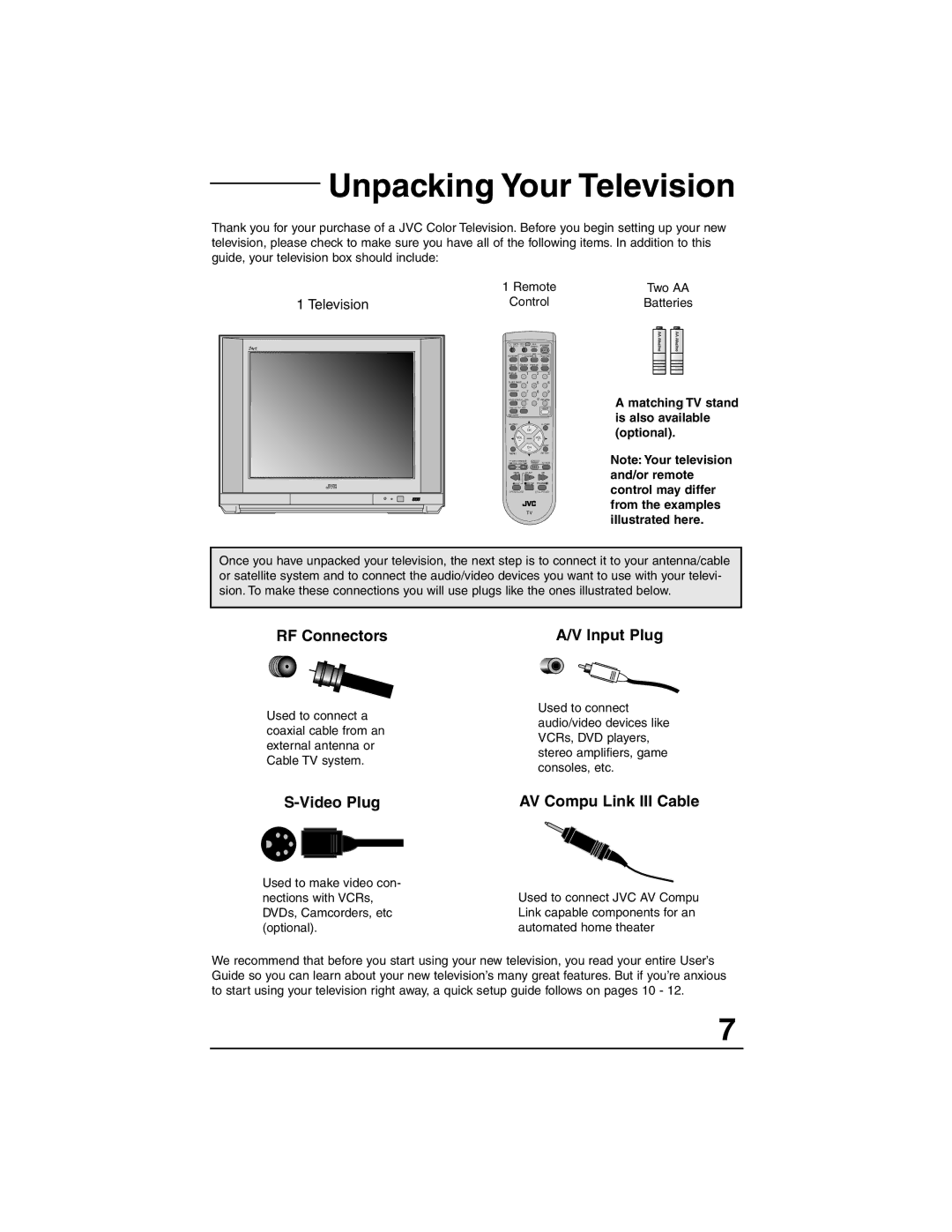 JVC AV-36F803, AV-36F713, AV-36F703, AV-32F803, AV-32F713, AV-32F703, AV-27F803, AV-27F713, AV-27F703 manual 