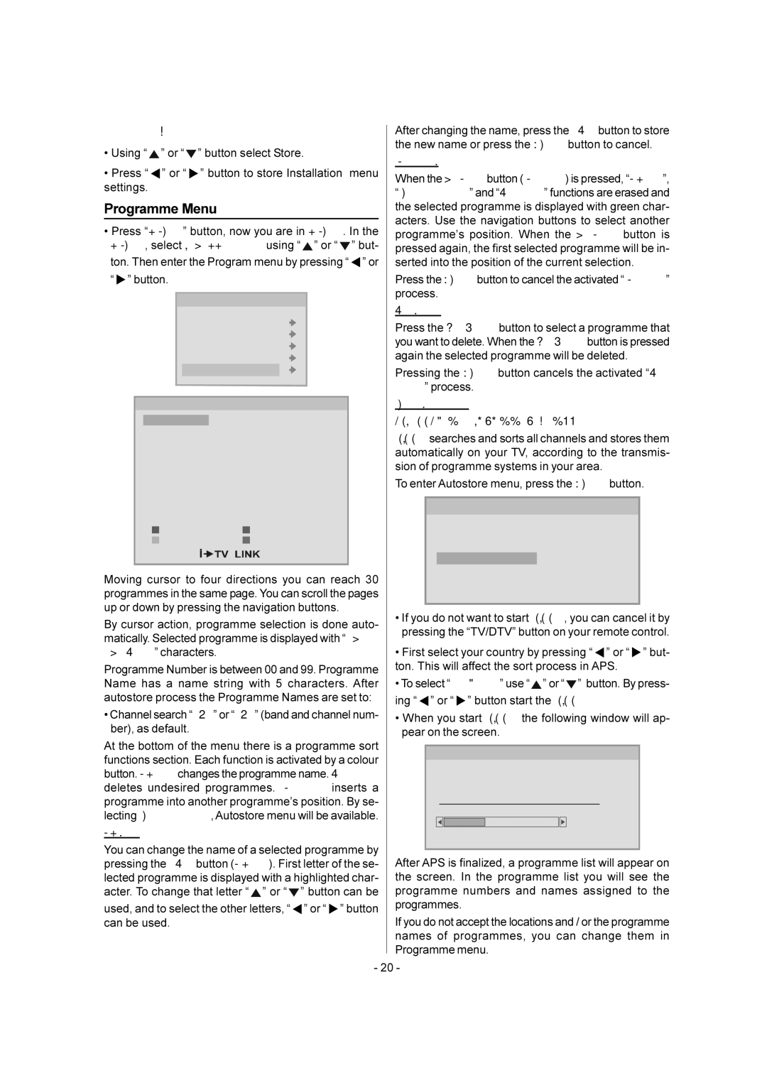 JVC AV-28E50SK, AV-32E50SK manual Programme Menu, Name, Insert, Delete, Autostore 