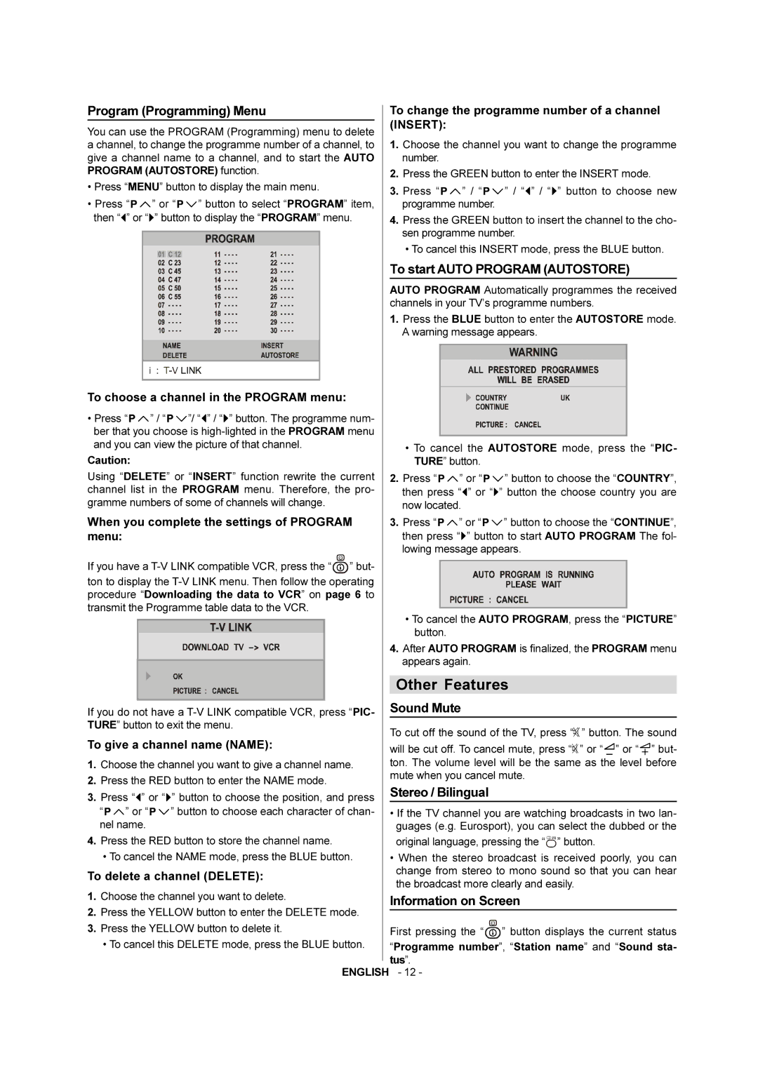 JVC AV-28F3SJ manual Other Features 