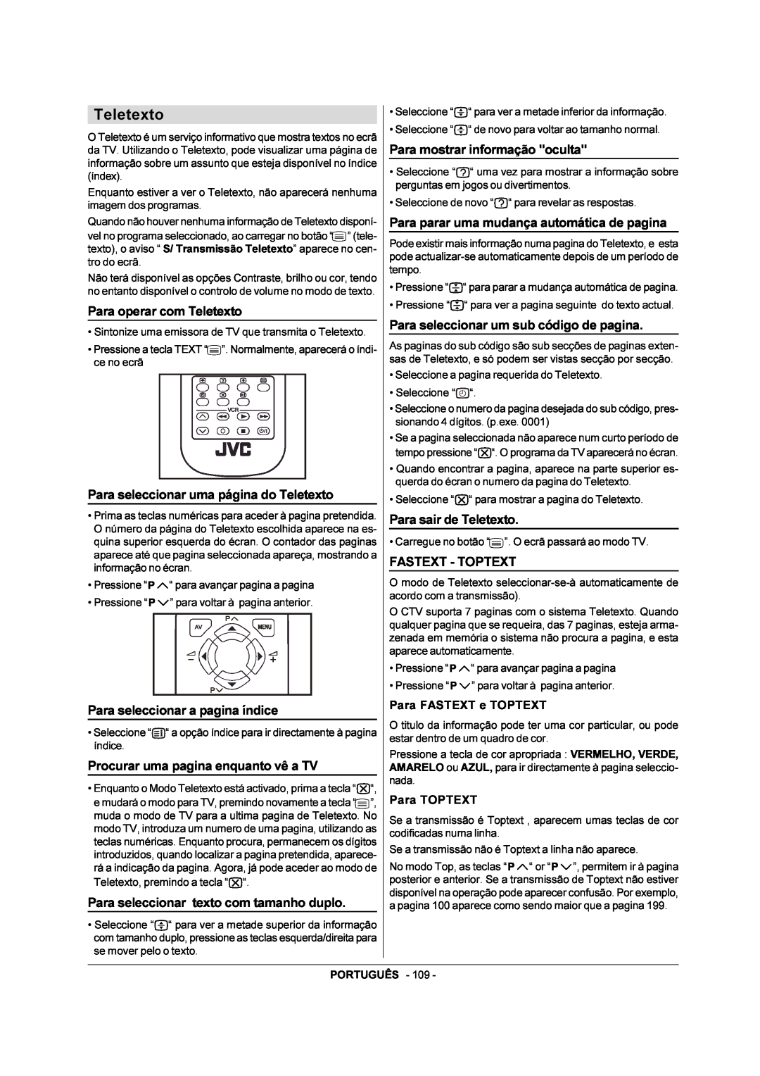 JVC AV-28RH4BU manual Teletexto 