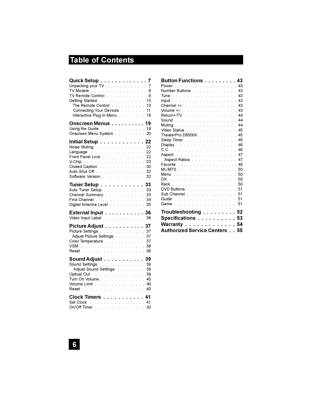 JVC AV-32F577, AV-27F577, AV-32WF47, AV-32MF47, AV-27MF47 manual Table of Contents 