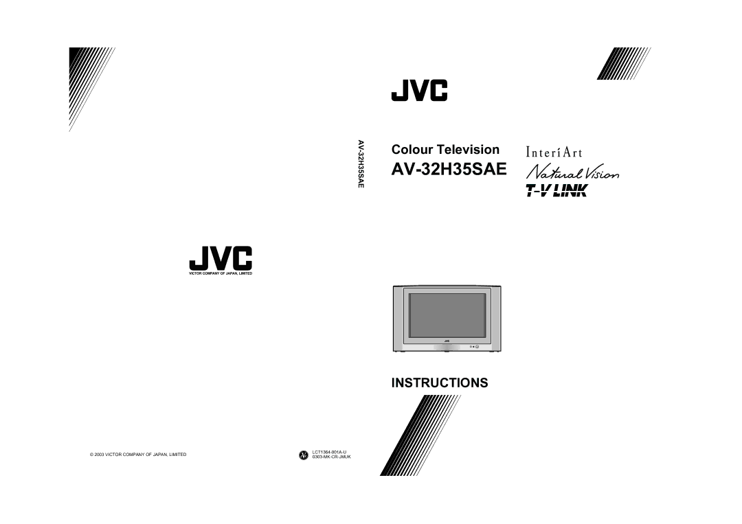 JVC AV-32H35SAE manual Colour Television 