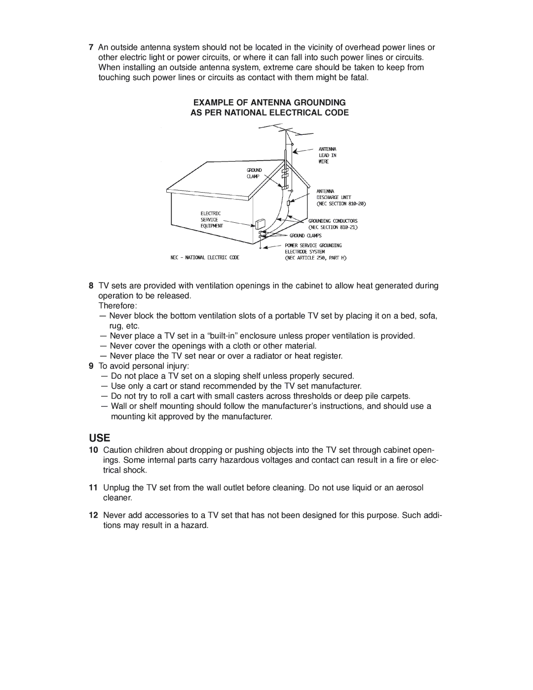 JVC AV 32P903 manual Use 