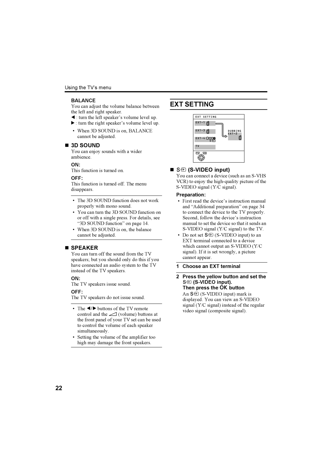 JVC AV-28R370KE, AV-32R370KE specifications „ 3D Sound, Balance 