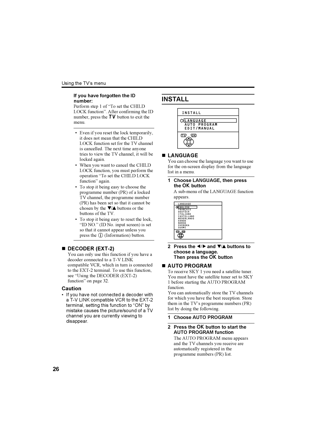 JVC AV-28R370KE, AV-32R370KE specifications Install 