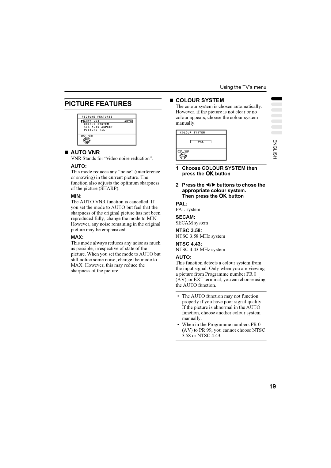 JVC AV-32R370KE, AV-28R370KE specifications „ Colour System, Secam 