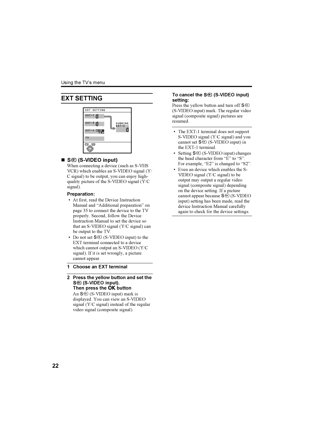 JVC AV-28R370KE, AV-32R370KE specifications EXT Setting 