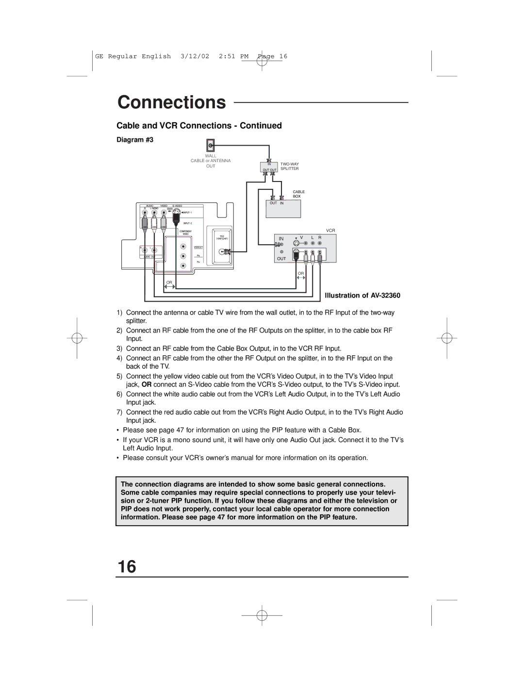 JVC AV-32330, AV-32S36, AV-32S33, AV-36S36, AV-36S33, AV-36330, AV-36320, AV-32320, AV-32360 manual Diagram #3 