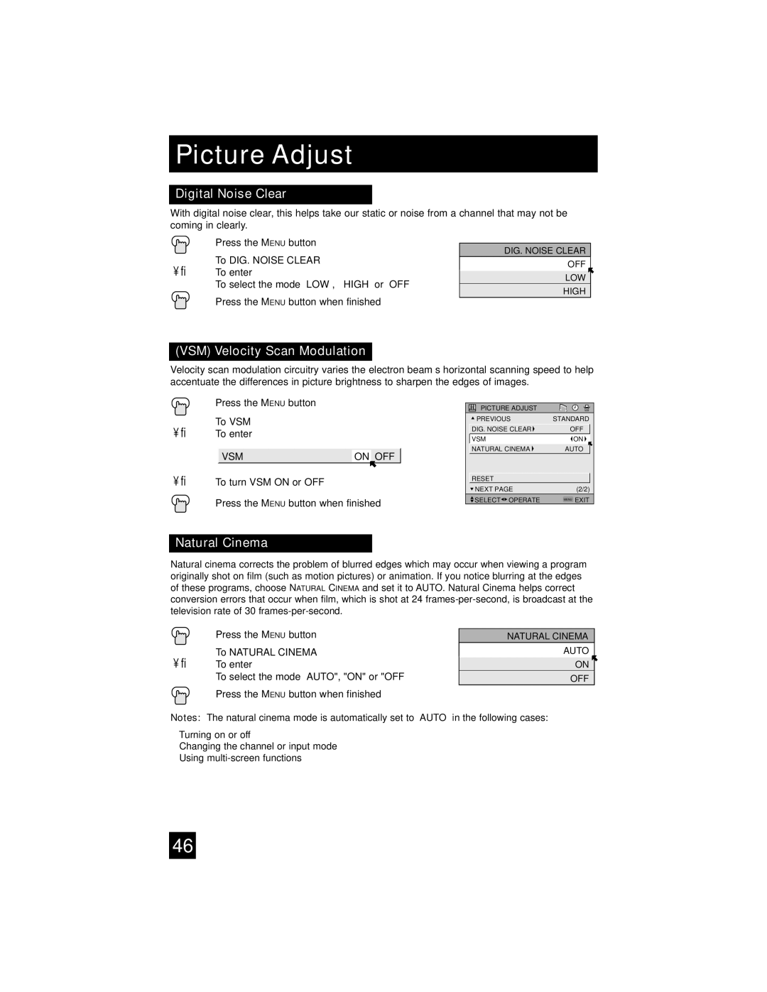 JVC AV-32S565 manual Digital Noise Clear 