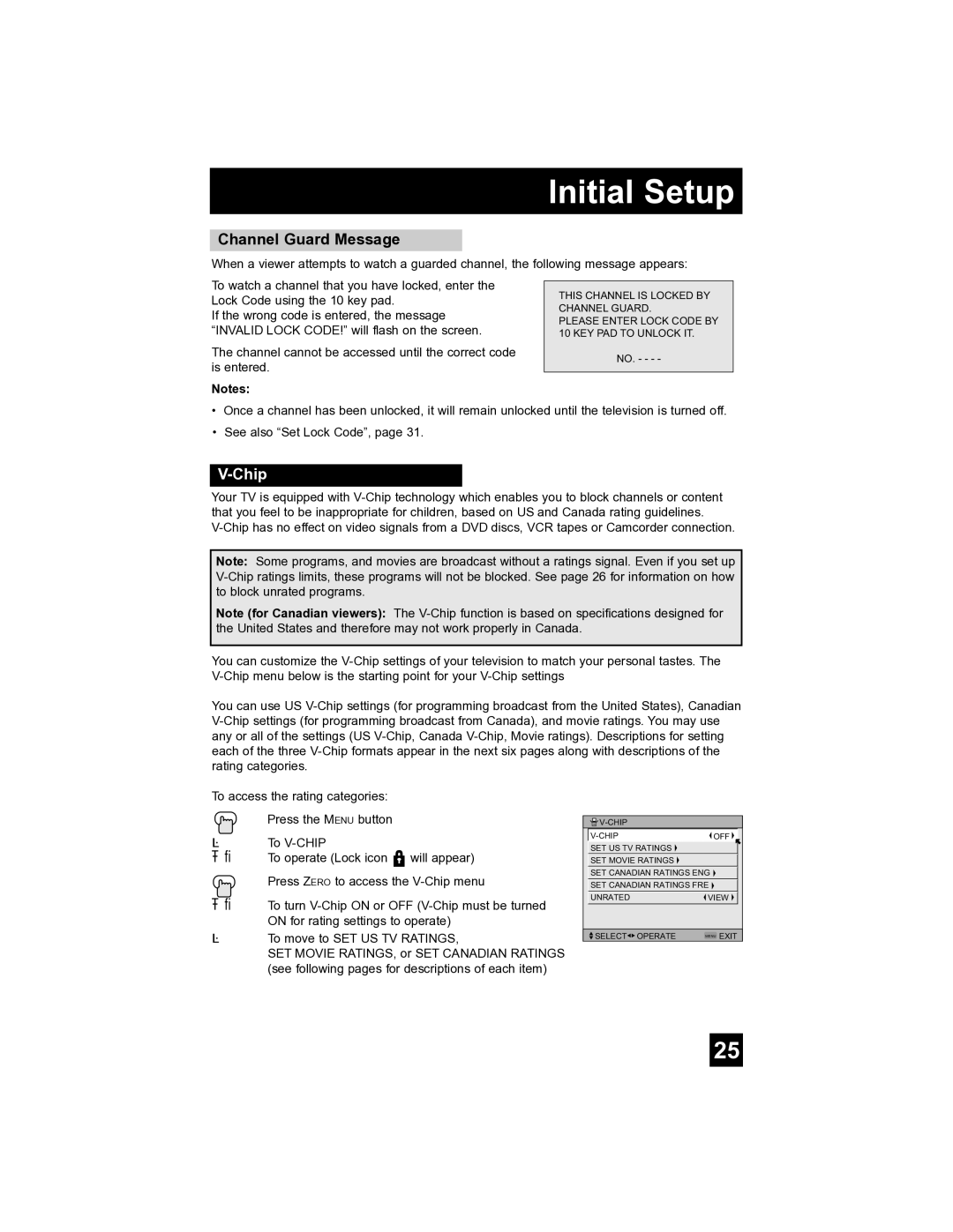 JVC AV-32S565 manual Channel Guard Message, Chip 