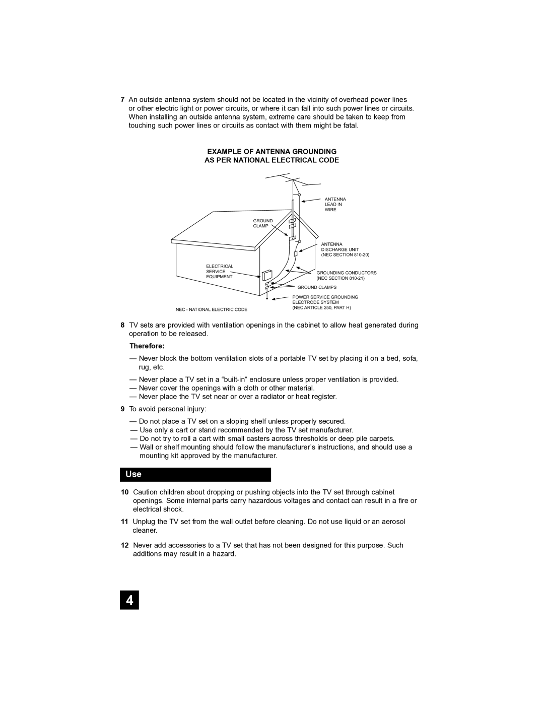 JVC AV-32S565 manual Use, Therefore 