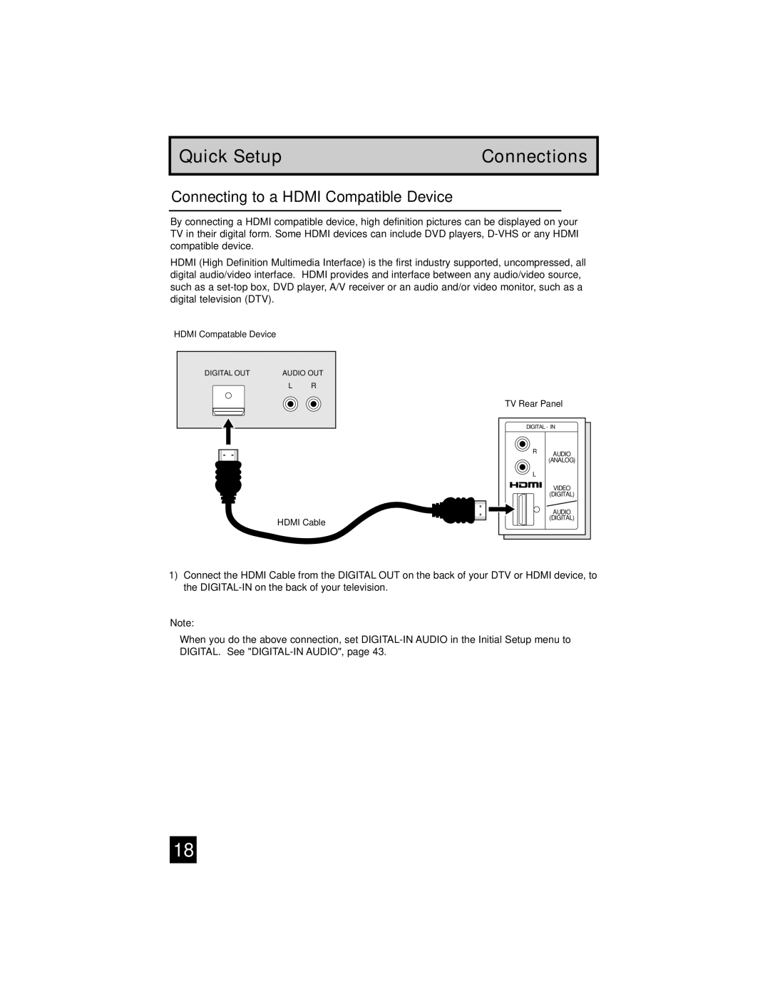 JVC AV-32S565 manual Connecting to a Hdmi Compatible Device 