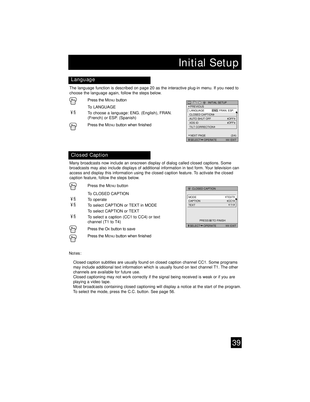 JVC AV-32S565 manual Language 