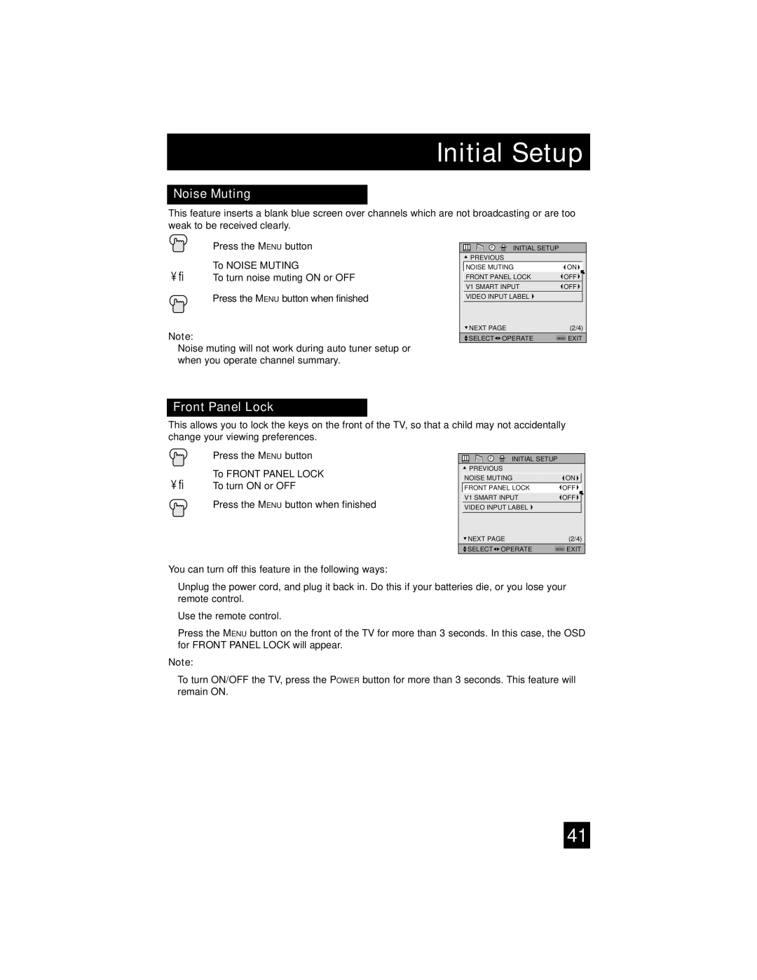 JVC AV-32S565 manual Noise Muting 