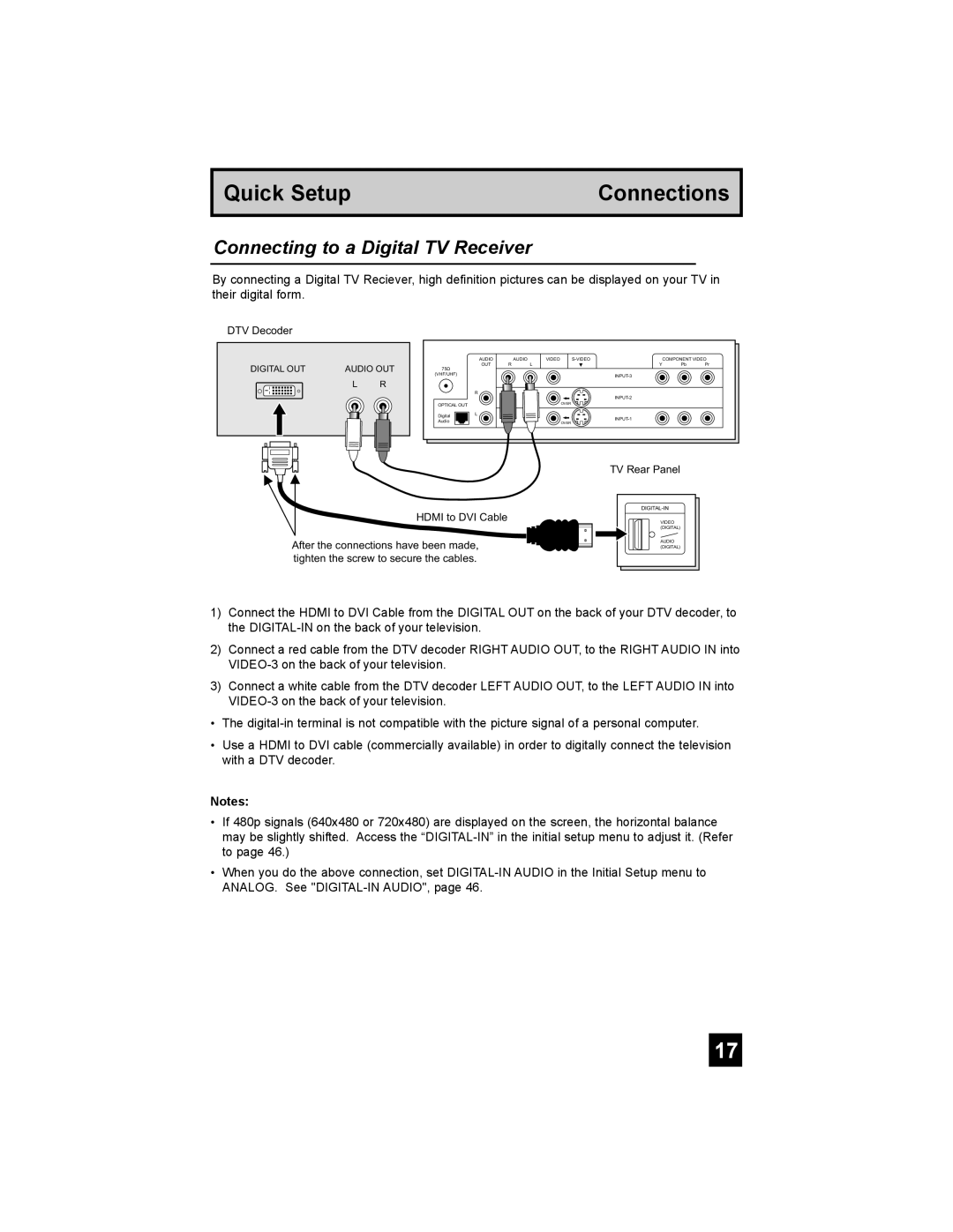 JVC AV 27S776, AV 32S776, AV 30W776, AV-32S776, AV-32S766, AV-30W776, AV-27S776 manual Connecting to a Digital TV Receiver 