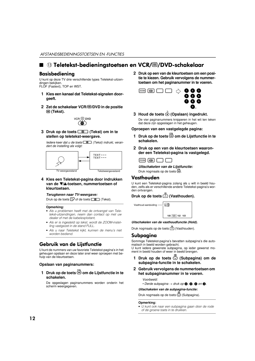 JVC AV-32WFT1EP, AV-28WFT1EP manual 78.%, Druk op de toets Vasthouden, Terugkeren naar TV-weergave 