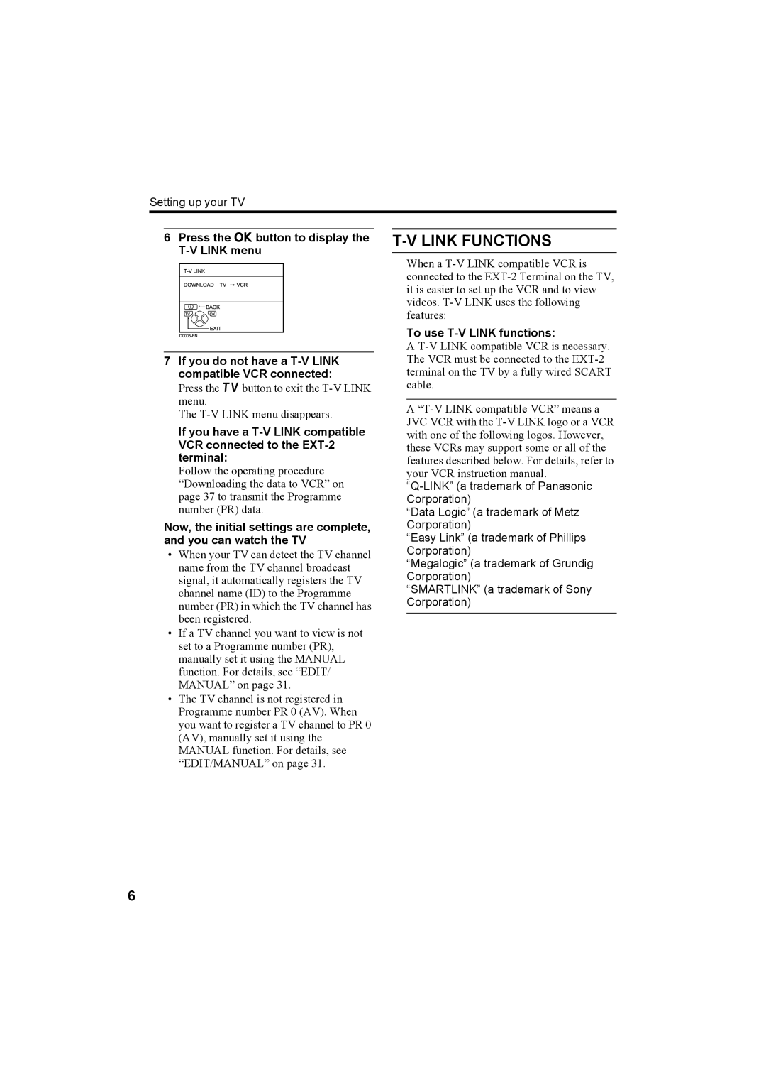 JVC AV-32X4BA manual Link Functions 