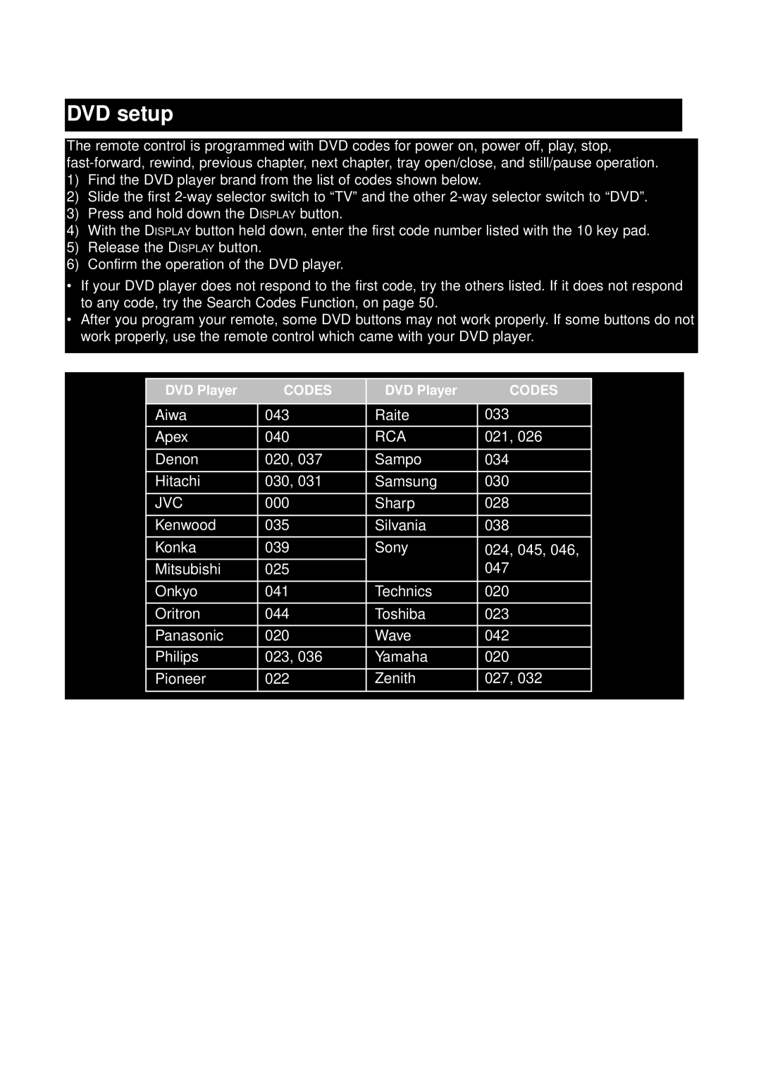 JVC AV 36230, AV 32230, AV 32260, AV 27260, AV-36260, AV-26230, AV-32260, AV-32230, AV-27260 manual DVD setup, Jvc 