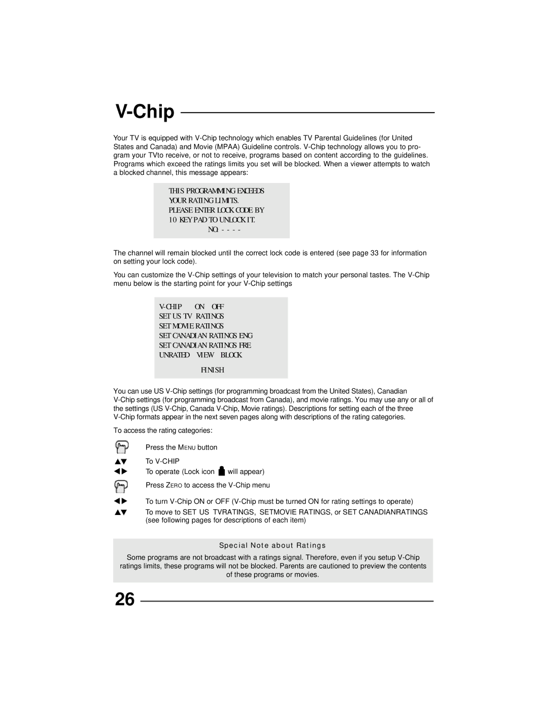 JVC AV 27D502, AV 36D202, AV 36D502, AV 36D302, AV 32D302, AV 32D502, AV 32D202 manual Chip, Special Note about Ratings 