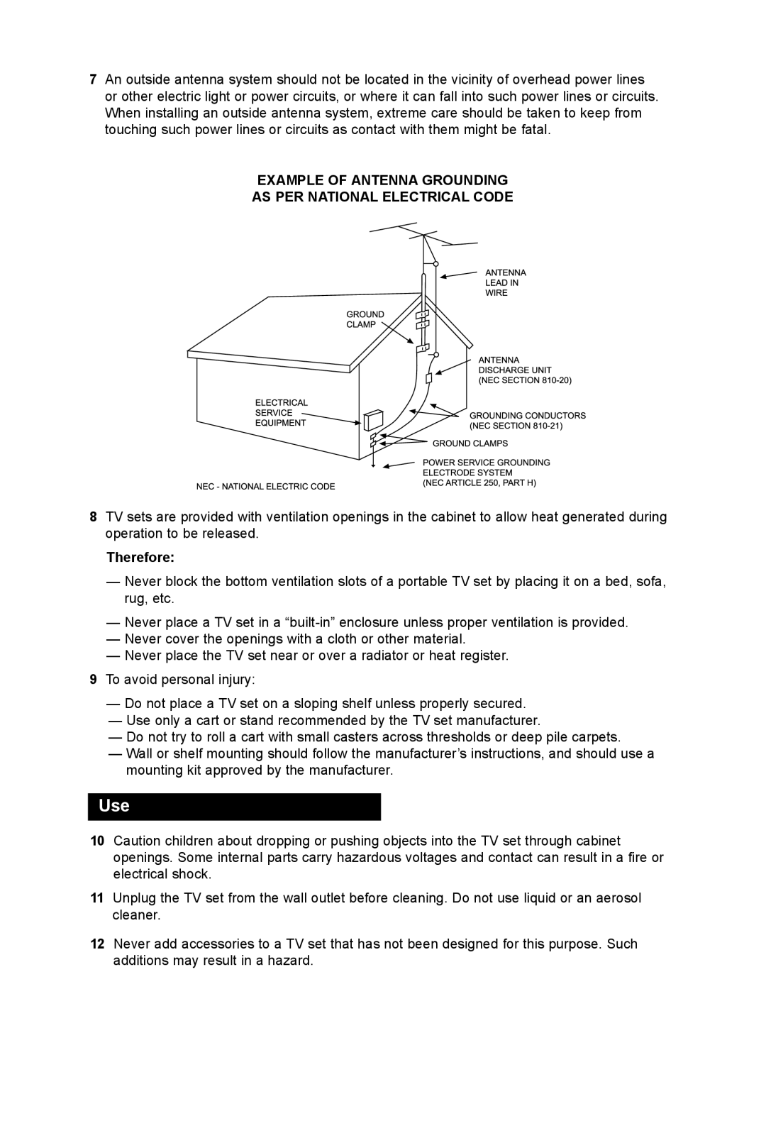 JVC AV 36DF74, AV 32DF74 manual Use, Therefore 