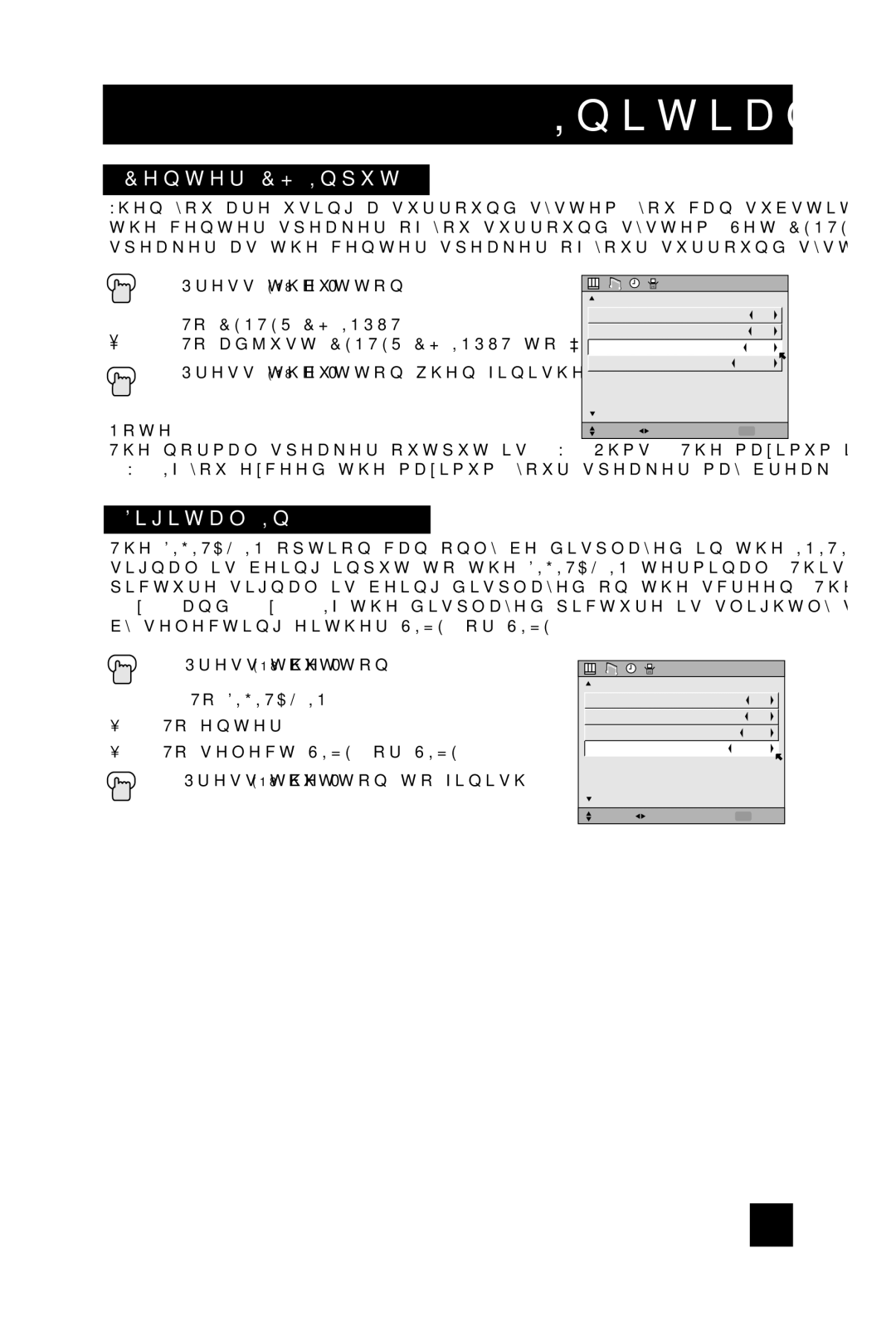 JVC AV 32DF74, AV 36DF74 manual Center CH Input, Digital-In 