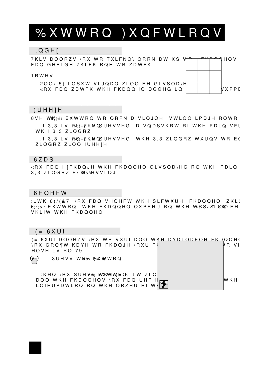 JVC AV 36DF74, AV 32DF74 manual Index, Freeze, Swap, Select, EZ-Surf 