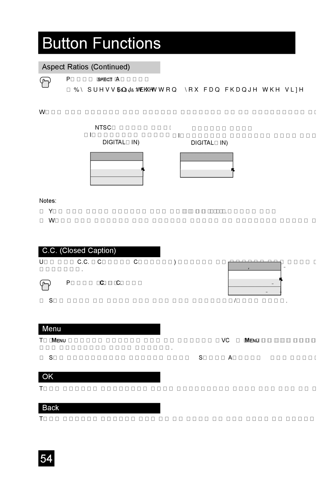 JVC AV 36DF74, AV 32DF74 manual Menu, Back 