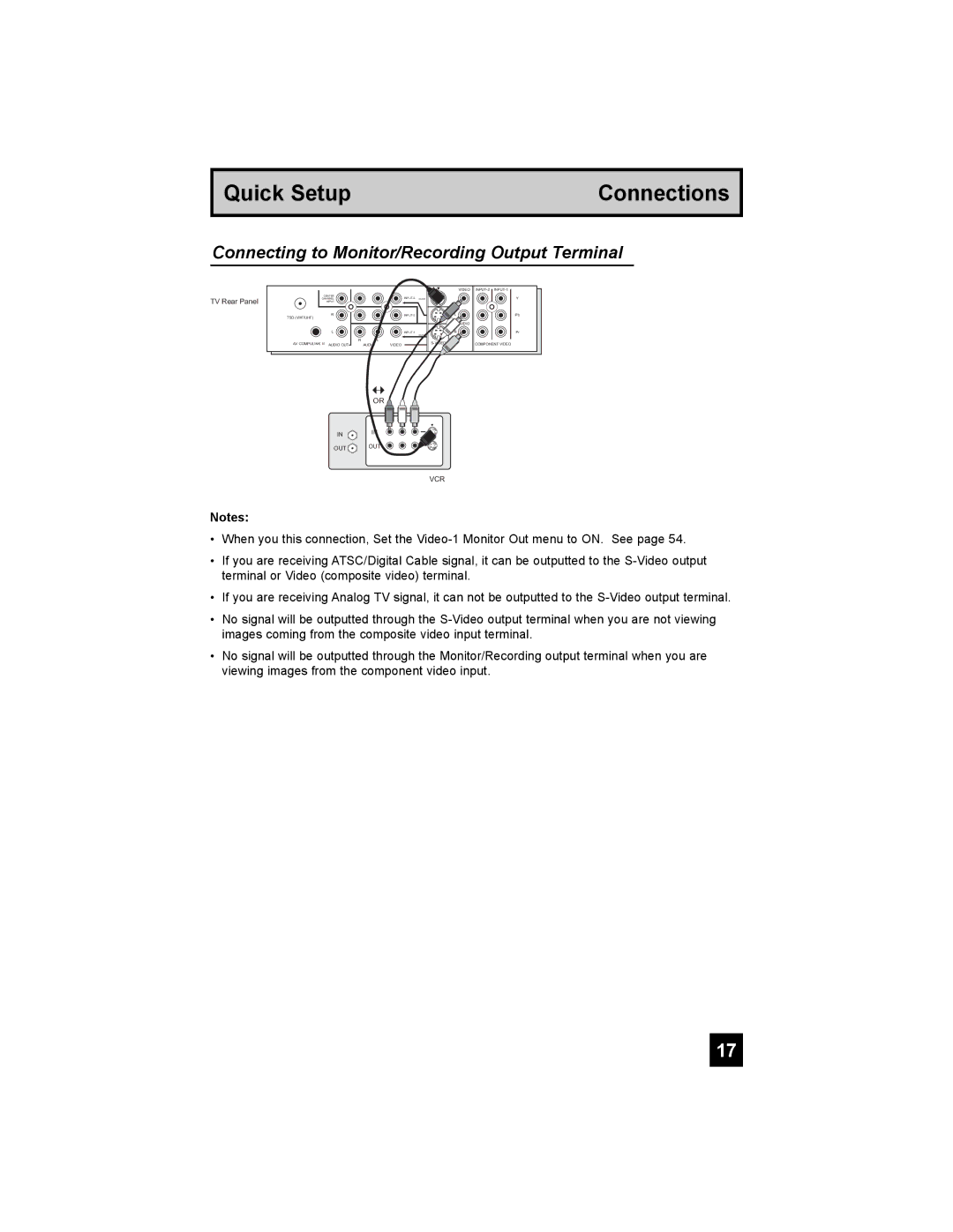 JVC AV-56P785, AV-56P775, AV-48P775, AV 56P775, AV 48P775 manual Connecting to Monitor/Recording Output Terminal 