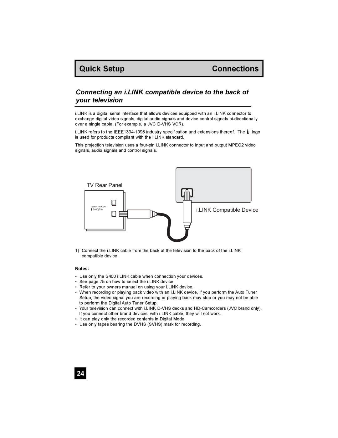 JVC AV 56P775, AV 48P775, AV-56P785, AV-56P775, AV-48P775 manual TV Rear Panel 