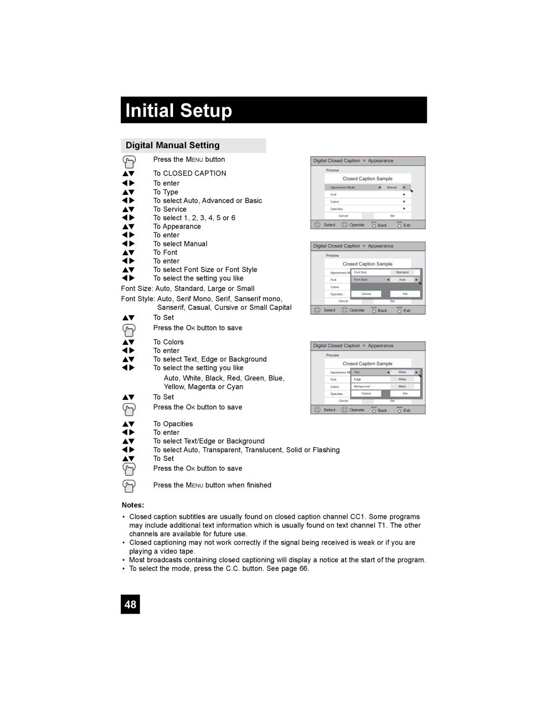 JVC AV 56P775, AV 48P775, AV-56P785, AV-56P775, AV-48P775 manual Digital Manual Setting 