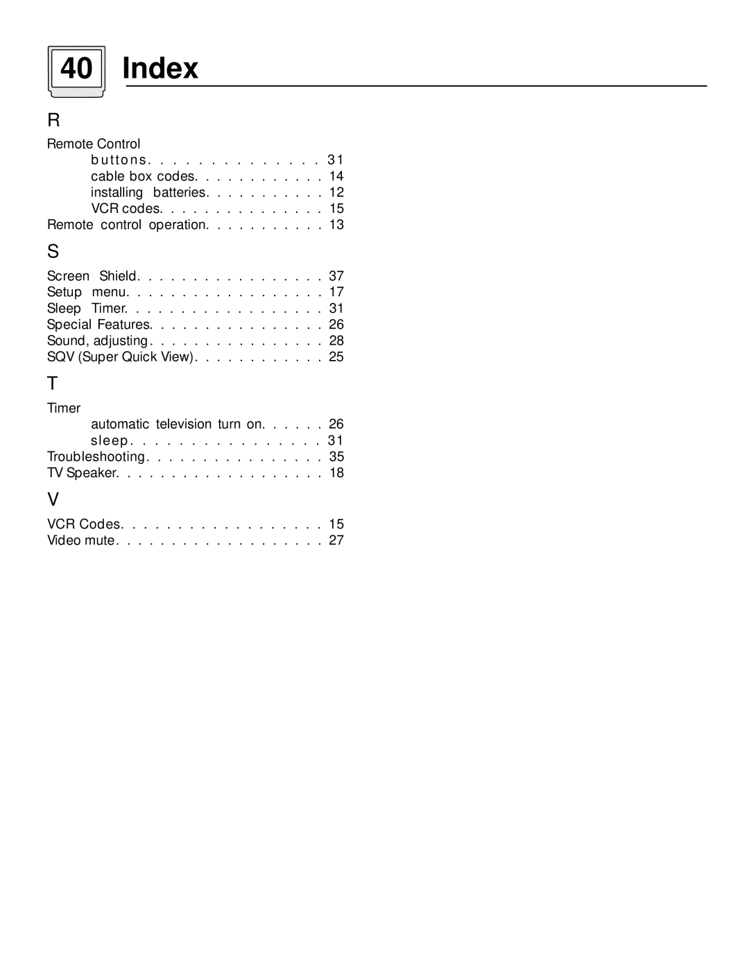 JVC AV 60D501 manual VCR Codes Video mute 