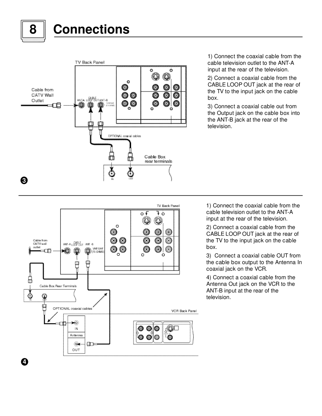 JVC AV 60D501 manual Connections 